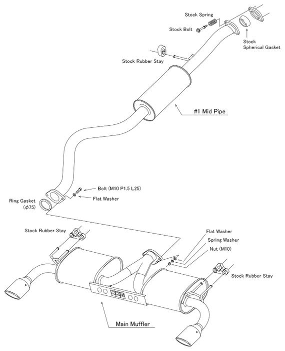 HKS Toyota GR Corolla LEGAMAX Sports Exhaust / HKS 2022+ Toyota GR Corolla Error Cancellation Kit