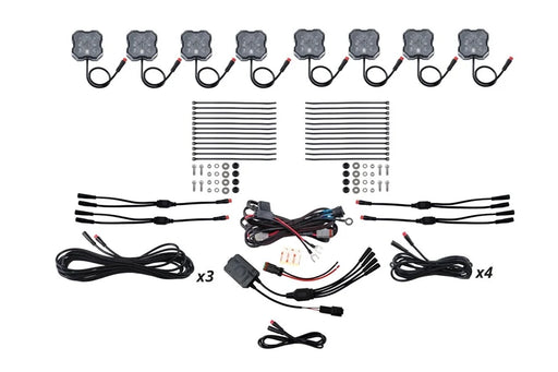 Stage Series RGBW LED Rock Light Kit (8-Pack) W/Controller