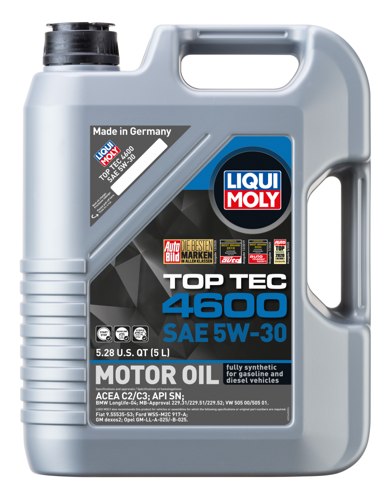 LIQUI MOLY 5L Top Tec 4600 Motor Oil 5W30 - Case of 4 — Panda Motorworks