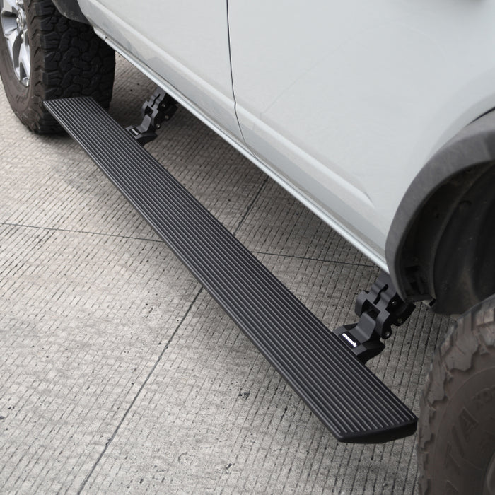 Go Rhino 21-23 Ford Bronco 4dr E-BOARD E1 Electric Running Board Kit (No Drill) - Textured Black