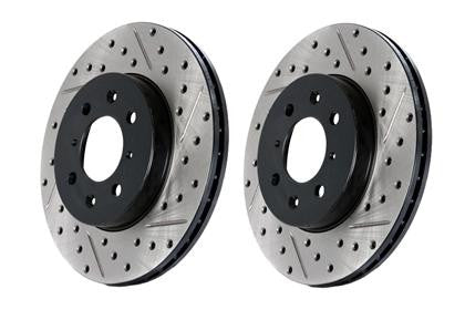 StopTech Front Slotted & Drilled Sport Brake Rotor - Panda Motorworks