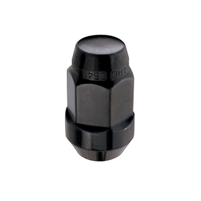 McGard Hex Lug Nut (Cone Seat Bulge Style) M14X1.5 / 22mm Hex / 1.635in. Length (Box of 144) - Black