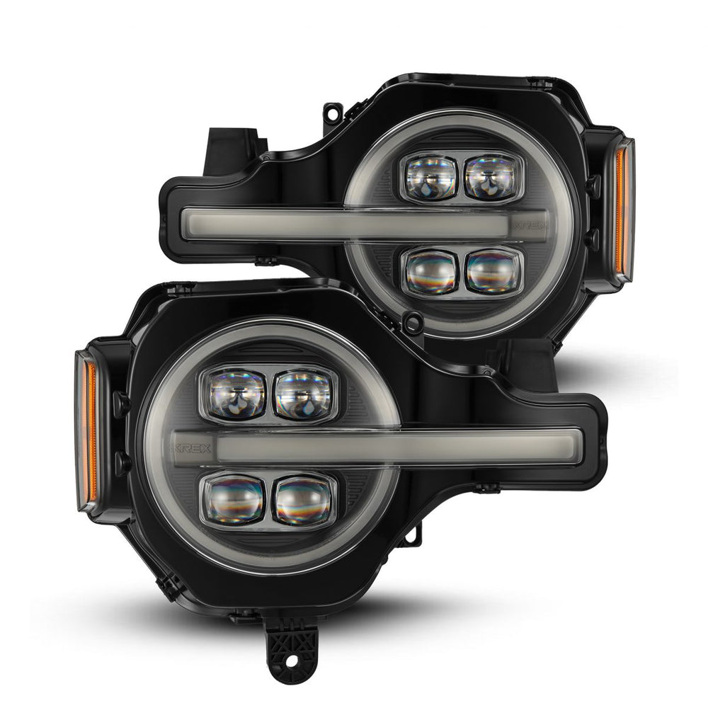 AlphaRex 21-24 Ford Bronco NOVA LED Projector Headlights Black