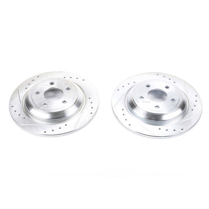 Power Stop 2021 Ford Bronco Sport Rear Evolution Drilled & Slotted Rotors - Pair