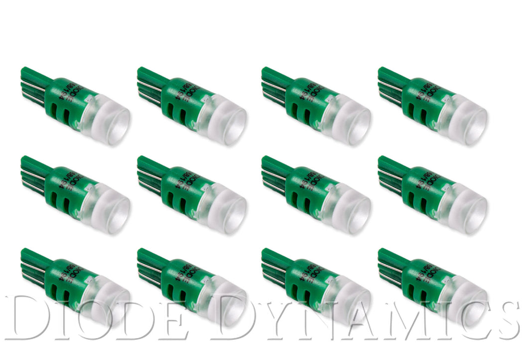 194 LED Bulb HPHP3 LED Green Set of 12 Diode Dynamics