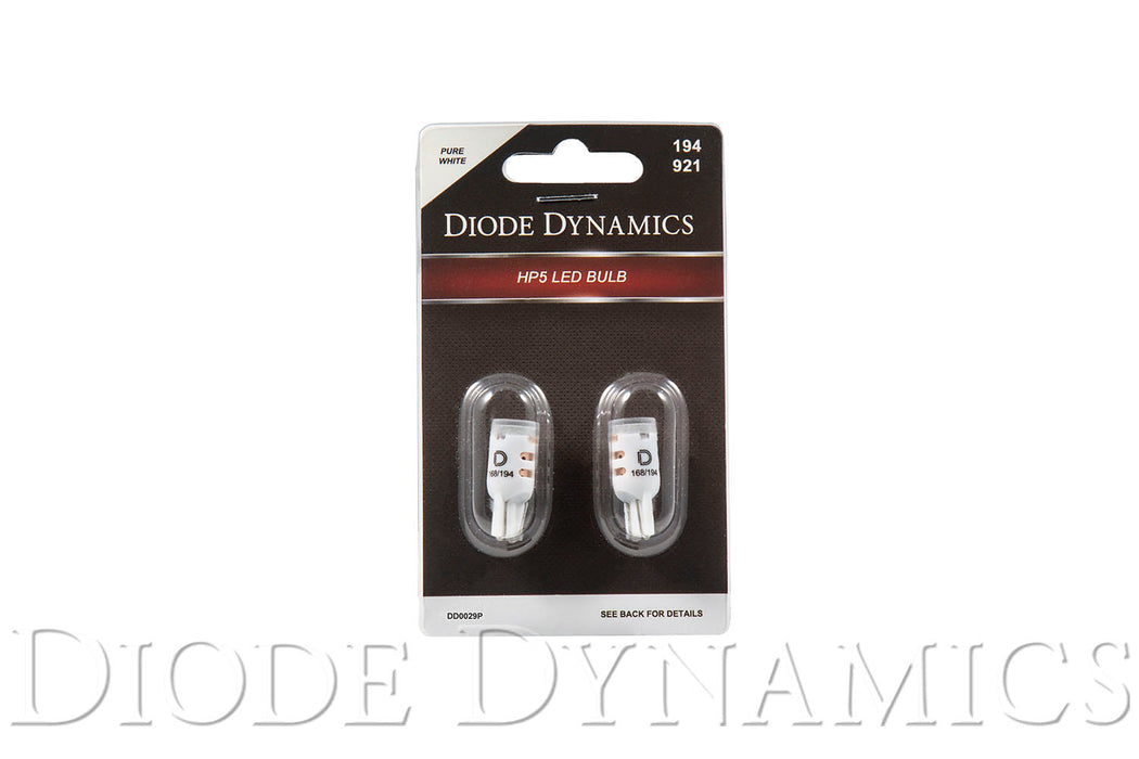 194 LED Bulb HP5 LED Pure White Short Pair Diode Dynamics