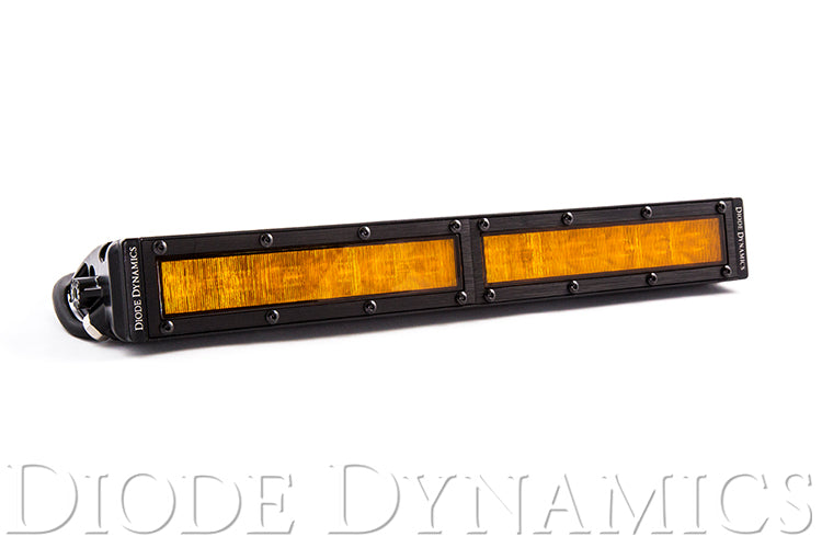 12 Inch LED Light Bar  Single Row Straight Amber Wide Each Stage Series Diode Dynamics