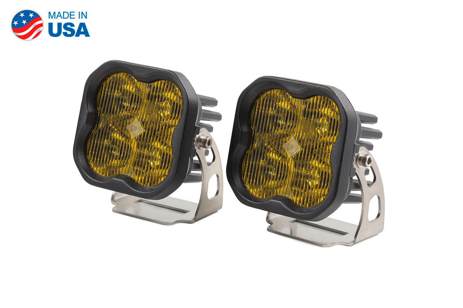 Worklight SS3 Pro Yellow SAE Fog Standard Pair Diode Dynamics