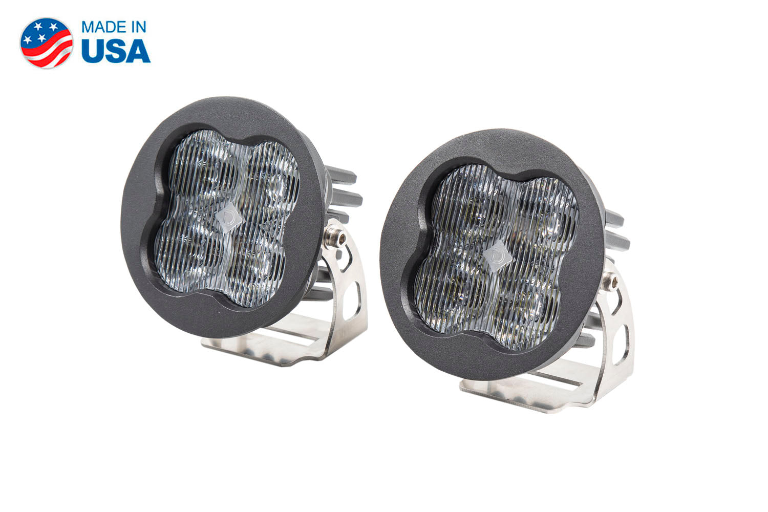 Worklight SS3 Sport White SAE Fog Round Pair Diode Dynamics