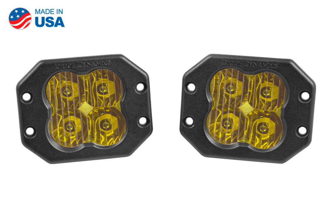 Worklight SS3 Sport Yellow Driving Flush Pair Diode Dynamics