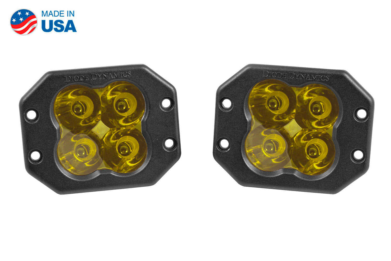 Worklight SS3 Sport Yellow Spot Flush Pair Diode Dynamics