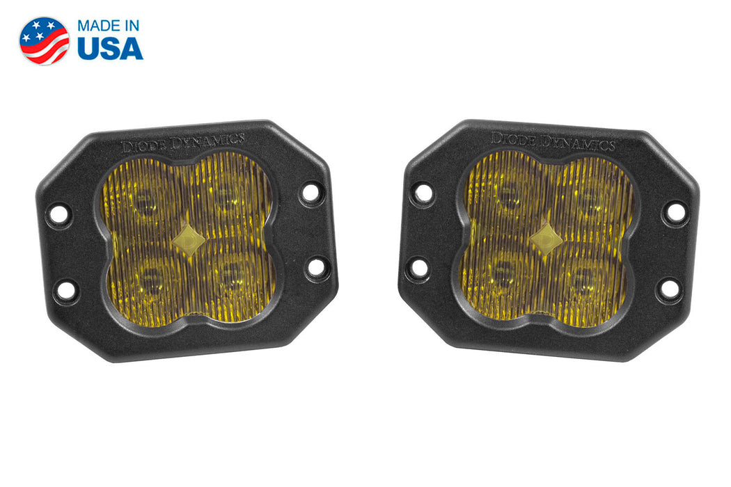 Worklight SS3 Pro Yellow SAE Fog Flush Pair Diode Dynamics