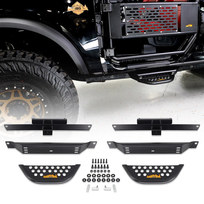 IAG I-Line Small Side Steps 2 pcs For Use Without Factory Rock Rails for 2021+ Ford Bronco