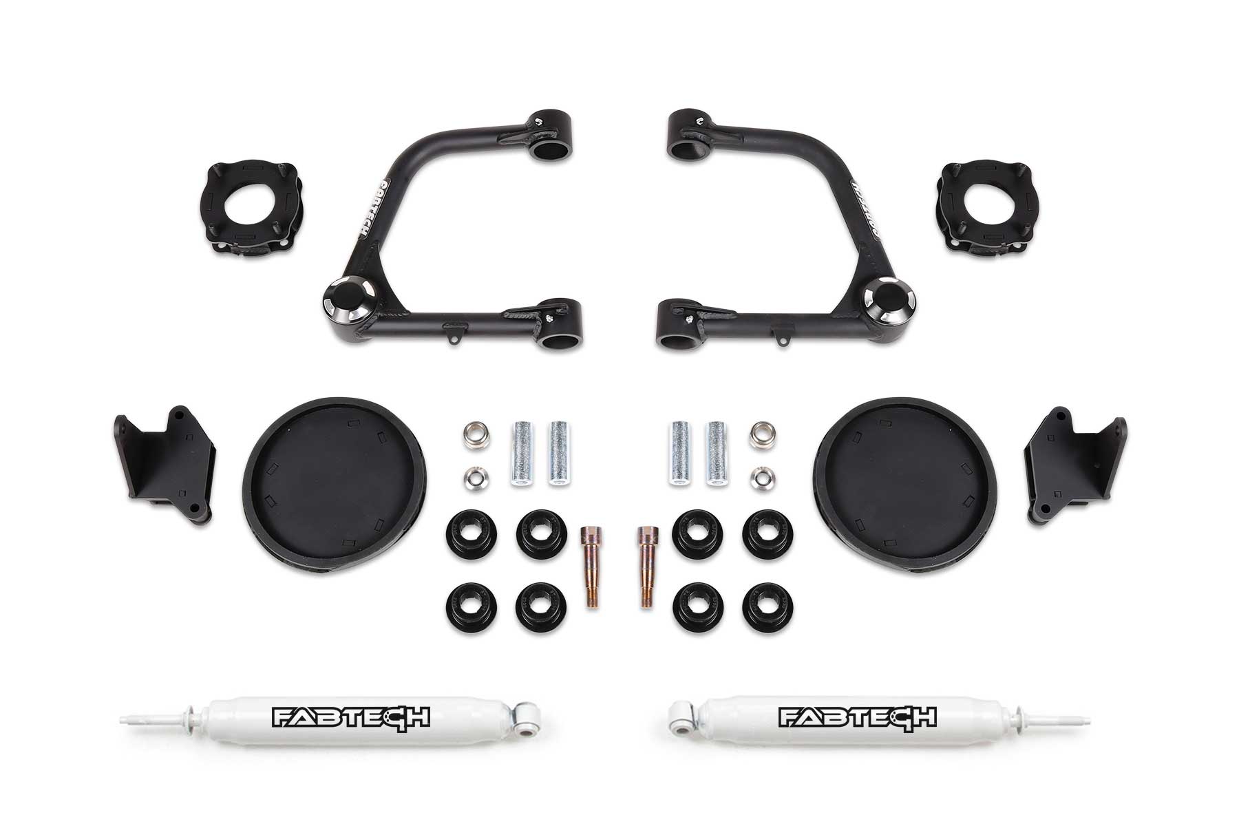 Fabtech 2022 Toyota Tundra 3″ UNIBALL UCA LIFT KIT – FRONT SHOCK SPACERS & REAR COIL SPRING SPACERS W/ REAR PERFORMANCE SHOCKS