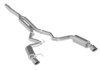 Mustang EcoBoost MBRP Aluminized Cat Back Exhaust - Panda Motorworks