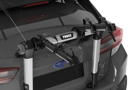 Thule - Thule OutWay Hanging - Style Trunk Bike Rack (Up to 2 Bikes) - Silver/Black - Panda Motorworks